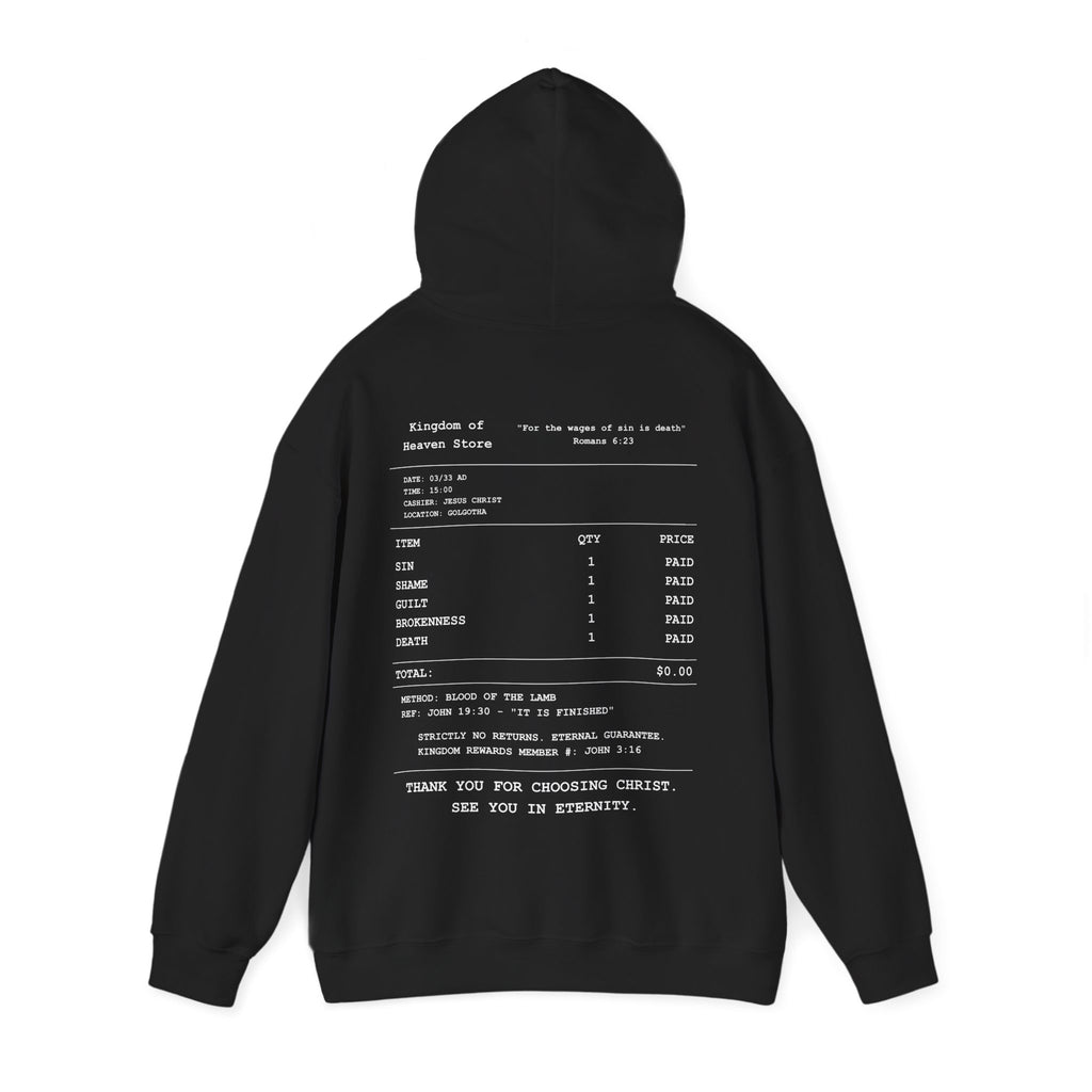 Christian Receipt Style Hoodie
