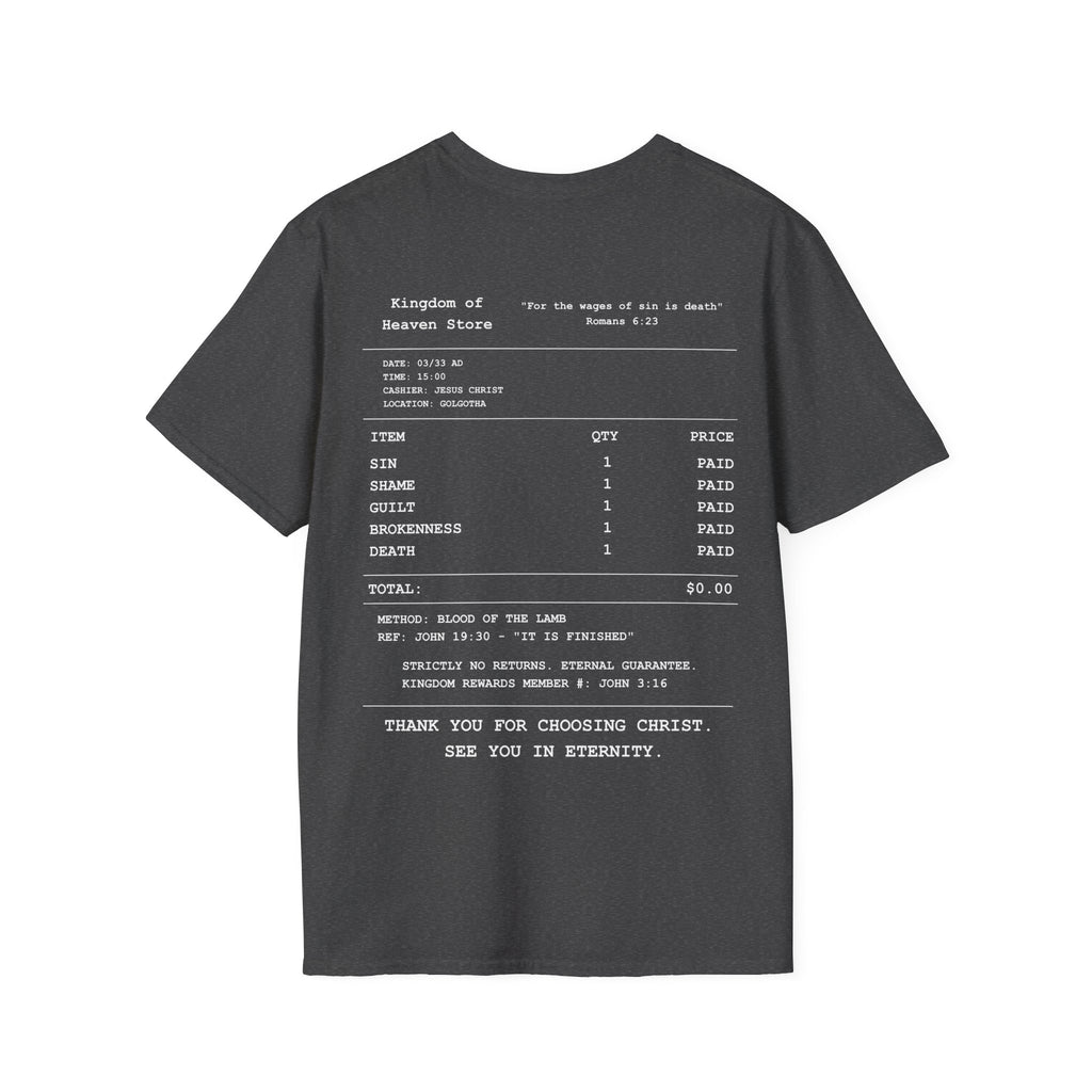 Christian Receipt Style T-Shirt