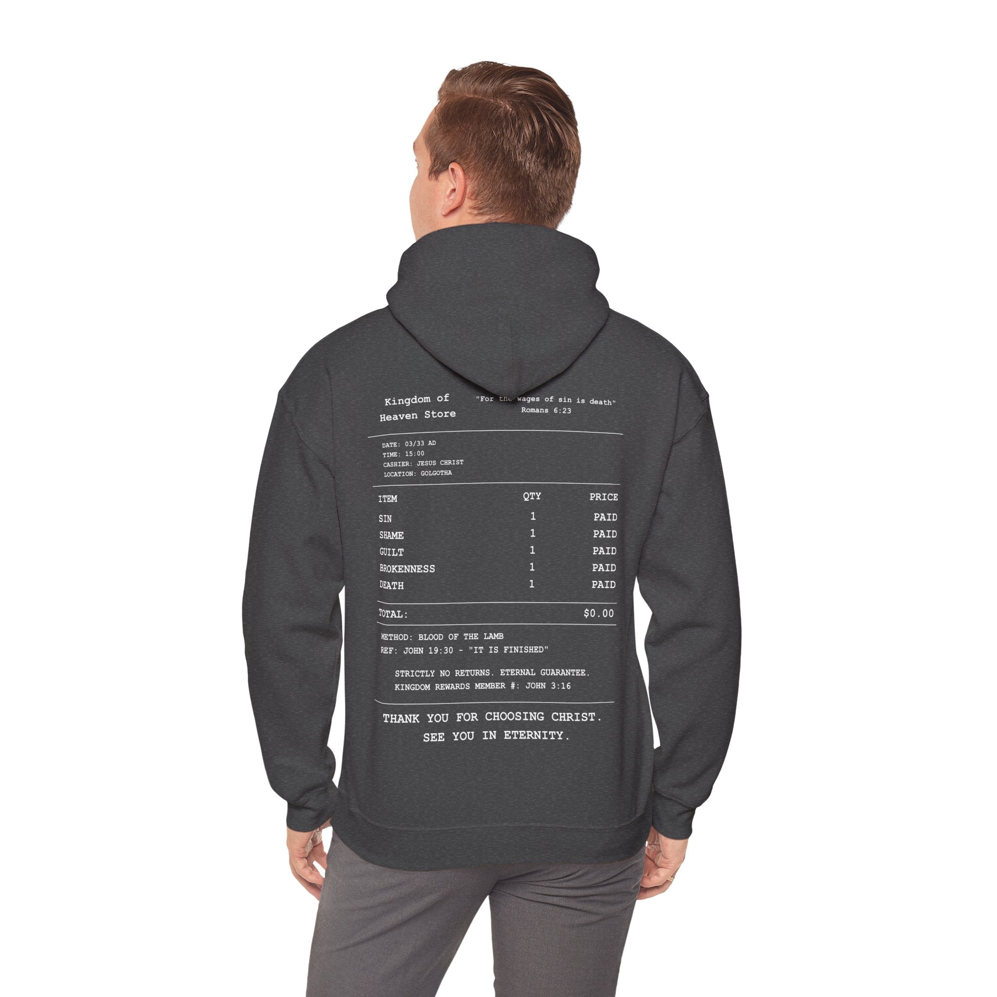 Christian Receipt Style Hoodie